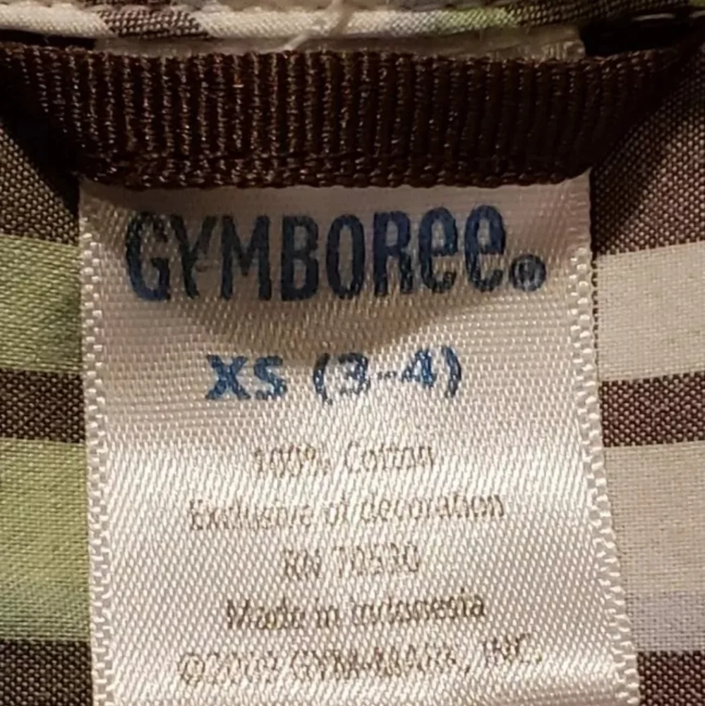 Gymboree Boys Button Up Shirt Size: XS 3-4 Short Sleeve